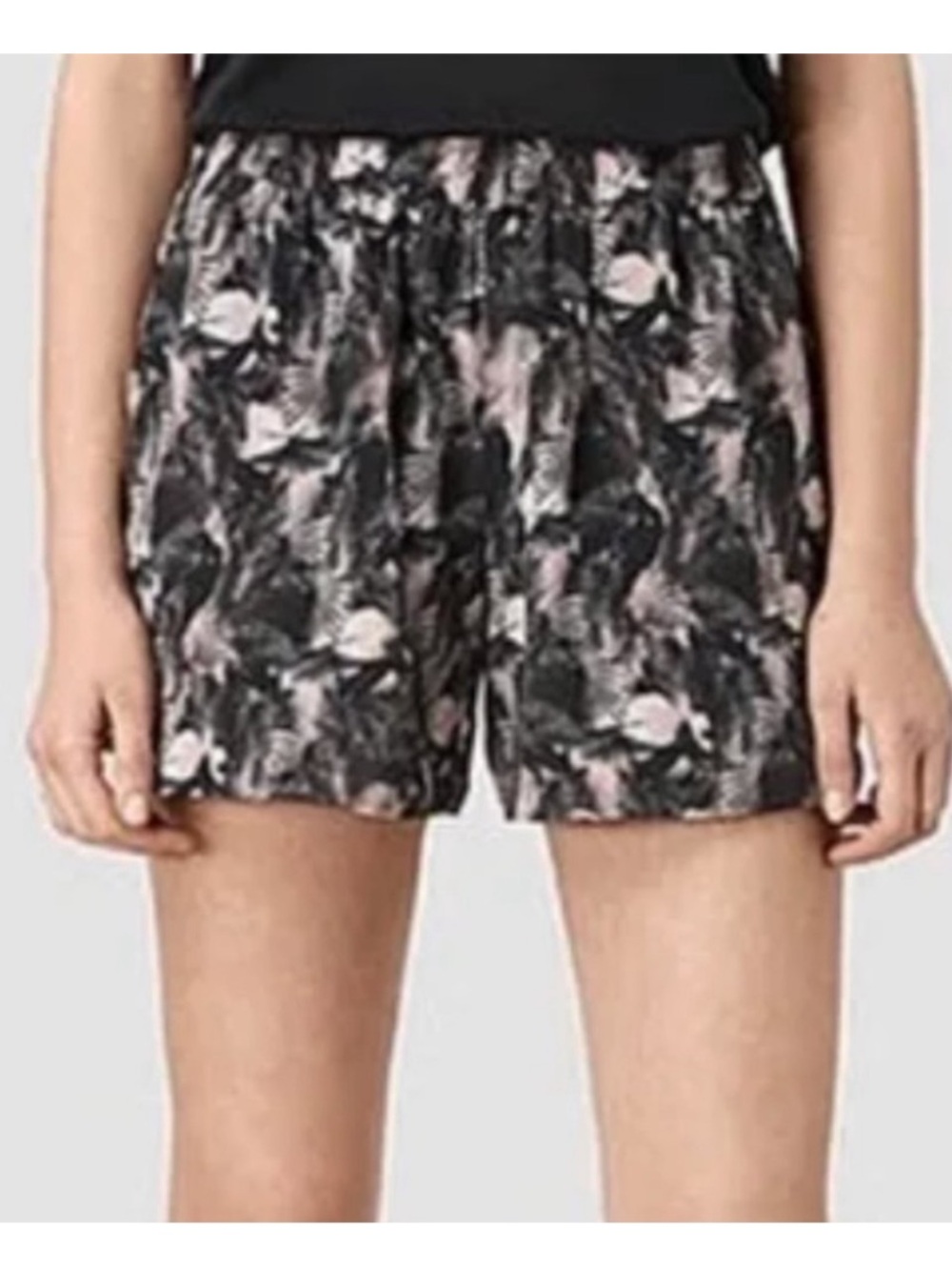 NWOT All Saints 100% Silk Kaplan Island Shorts - Picture 2 of 7